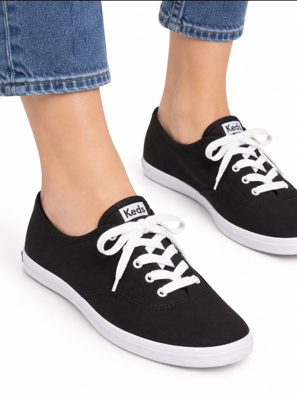 NWT Keds Canvas Sneakers Black Size 6